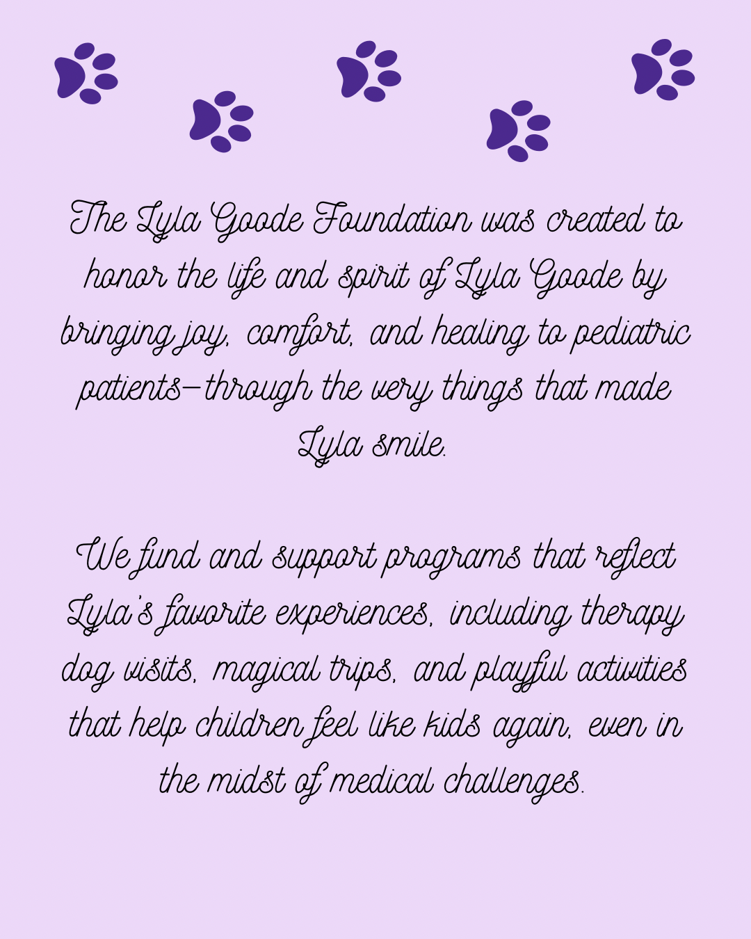 Lyla Goode Chart for Charity